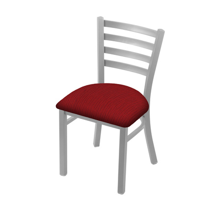 HOLLAND BAR STOOL CO 400 Jackie 18" Chair with Anodized Nickel Finish and Graph Ruby Seat 40018AN016